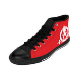 Women's Classic Sneakers - Red - White Distressed Logo