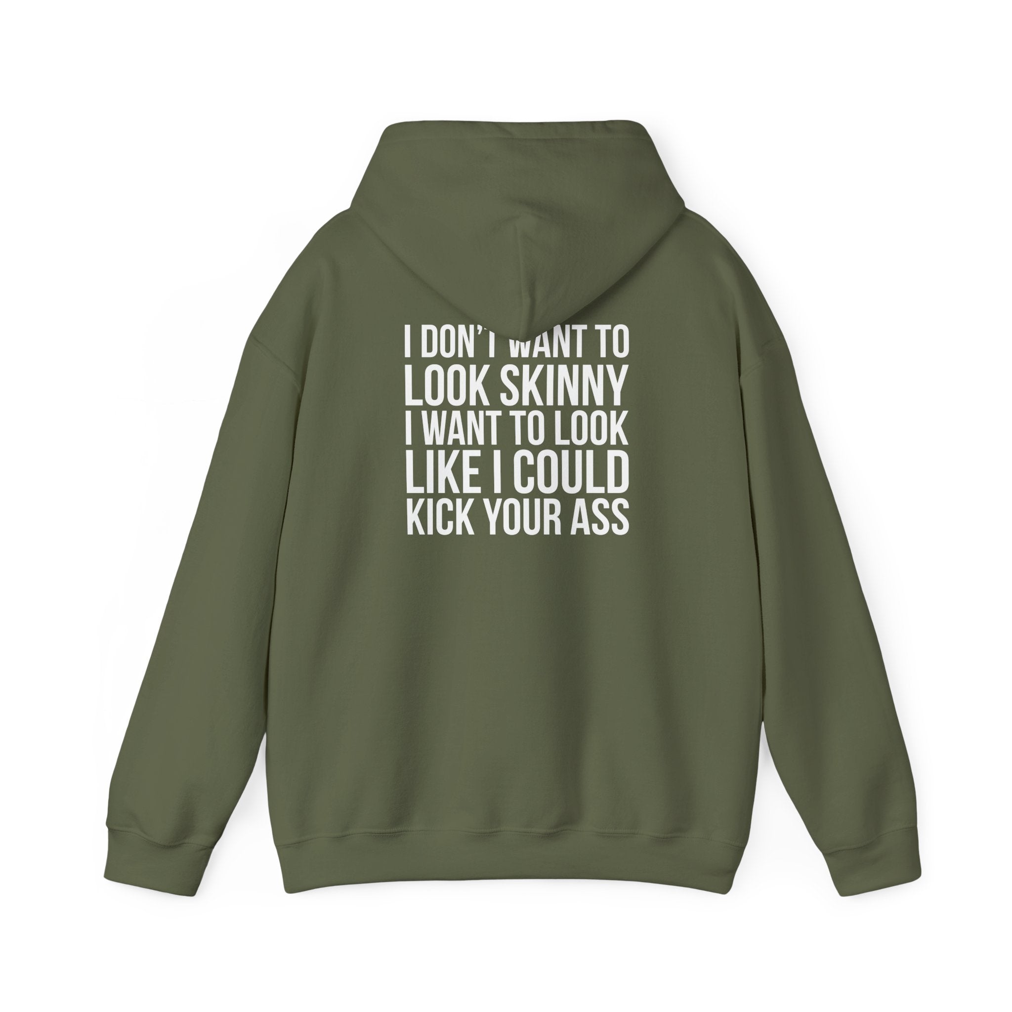 Kick Your Ass - Classic Logo White - Unisex Heavy Blend Hooded Sweatshirt (BEST SELLER)