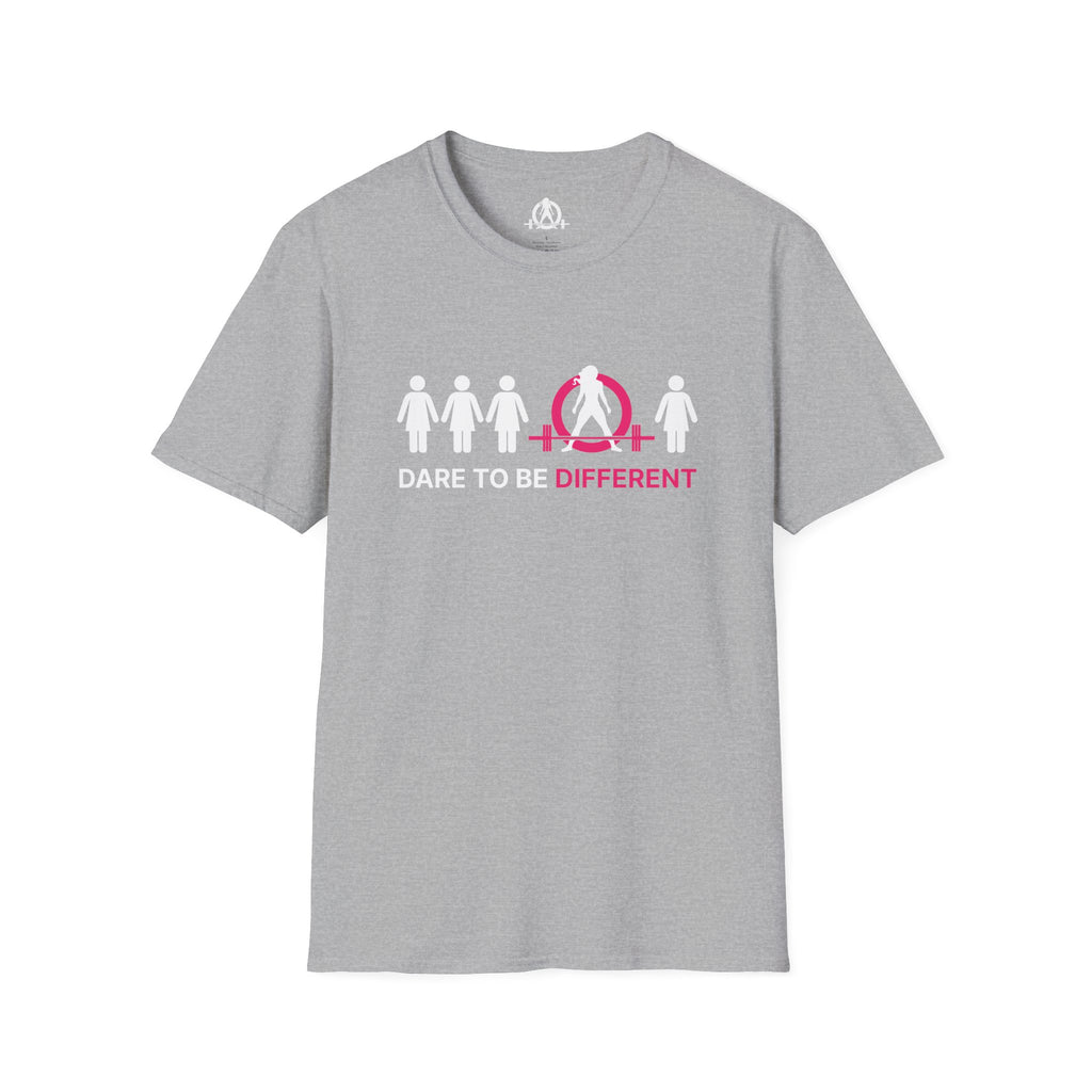 Dare To Be Different - Deadlift - Unisex Softstyle T-Shirt - Front Logo Plain Back