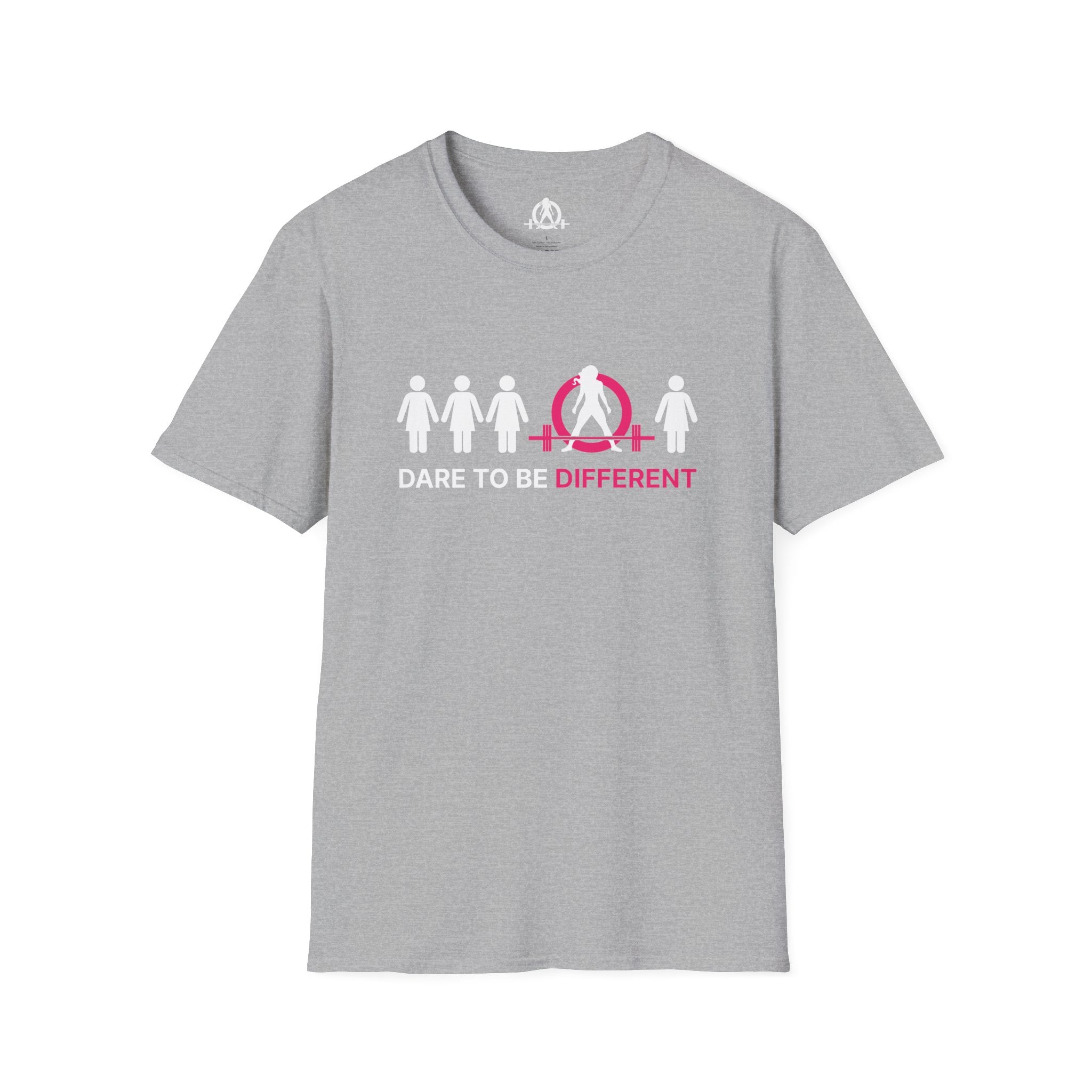 Dare To Be Different - Deadlift - Unisex Softstyle T-Shirt - Front Logo Plain Back