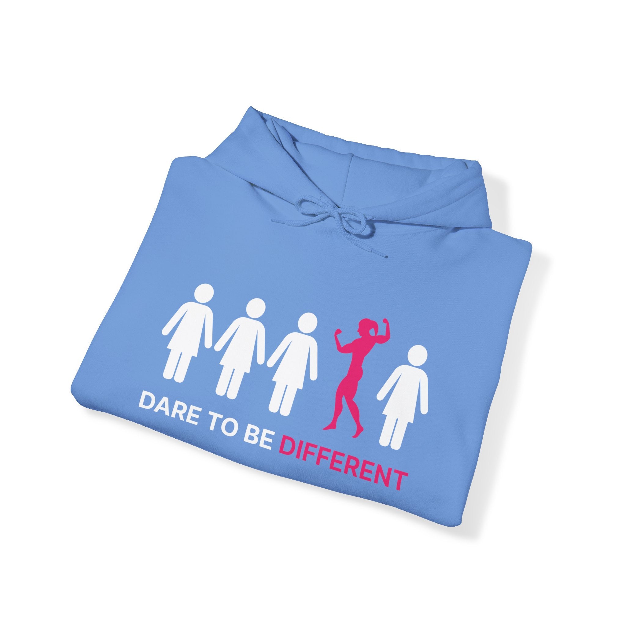 Dare To Be Different Flex - Unisex Heavy Blend Hooded Sweatshirt - White Print on Front & Back
