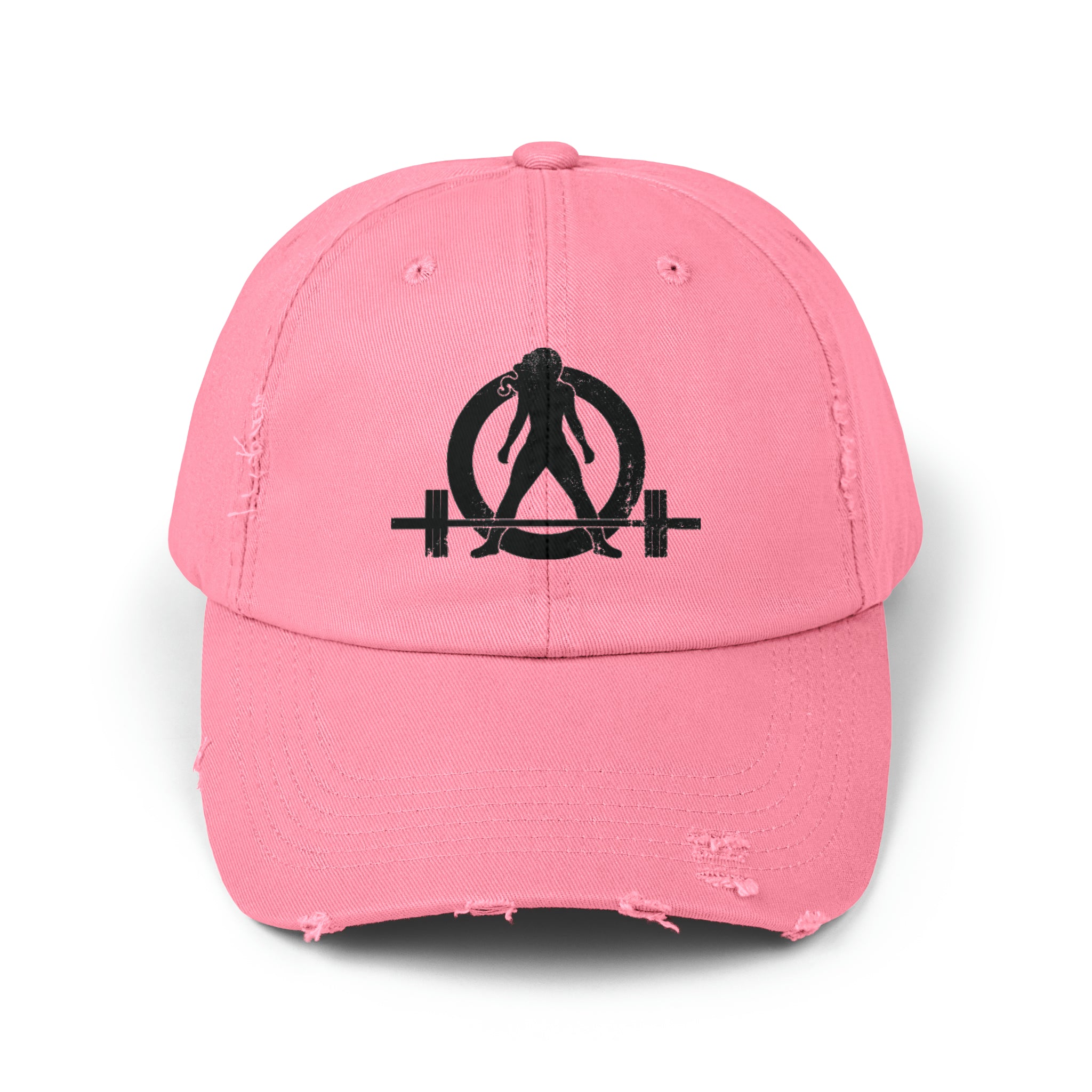 Unisex Distressed Cap - Classic Black Logo