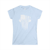 USA Barbell - Women's Softstyle Tee - White Front Logo
