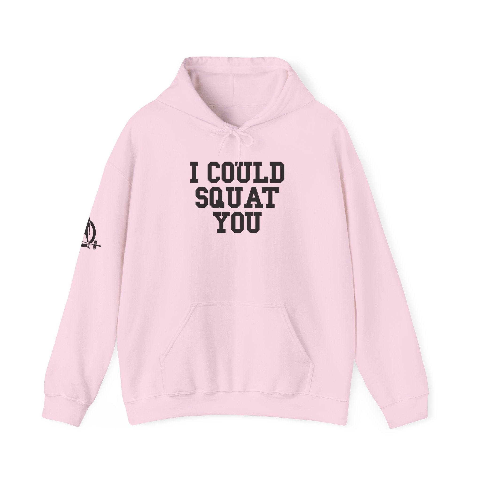I Could Squat You – Black Logo Hoodie 🏋️‍♀️🔥
