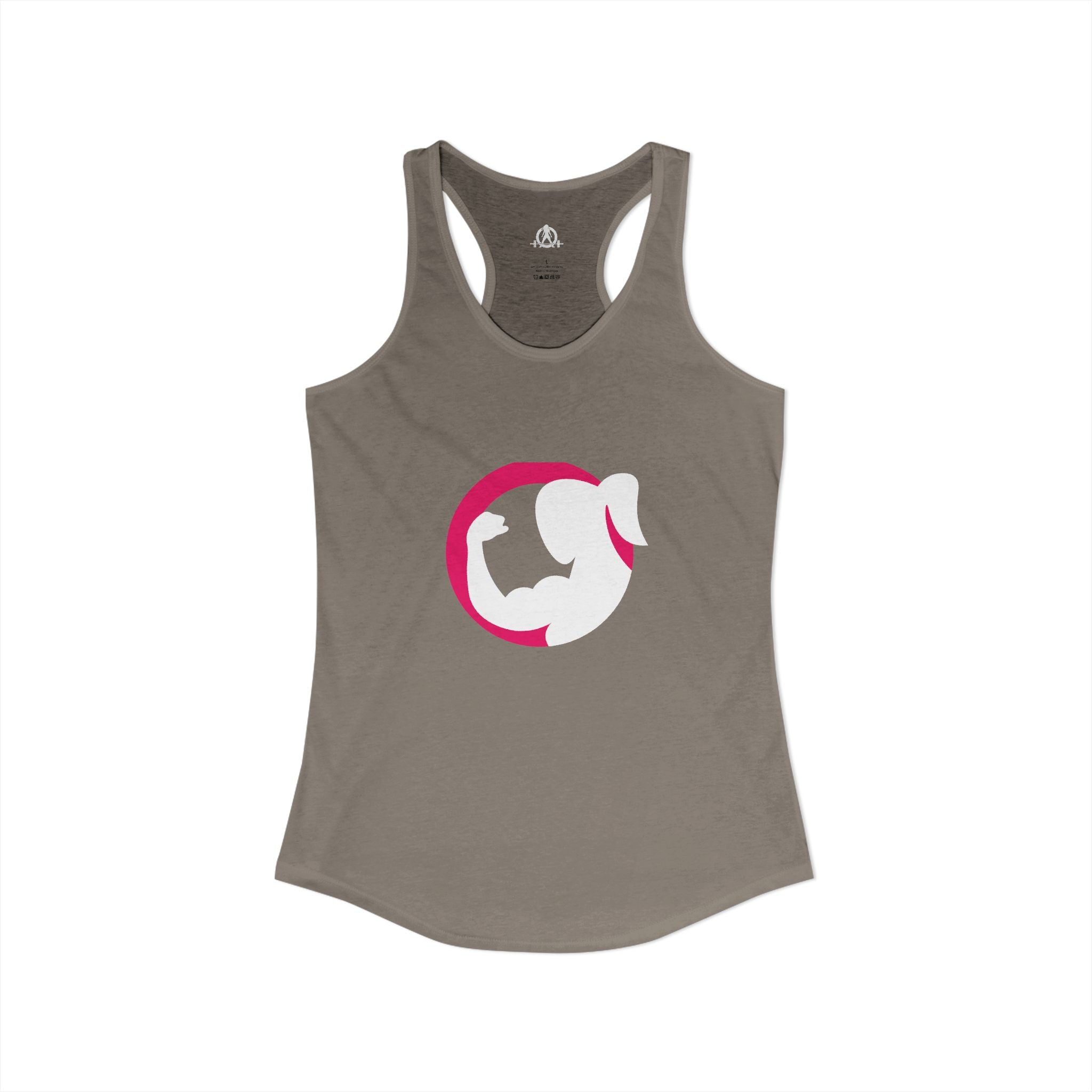 Strong Her - Classic Color Logo - Ideal Racerback Tank - Front Logo - Plain Back