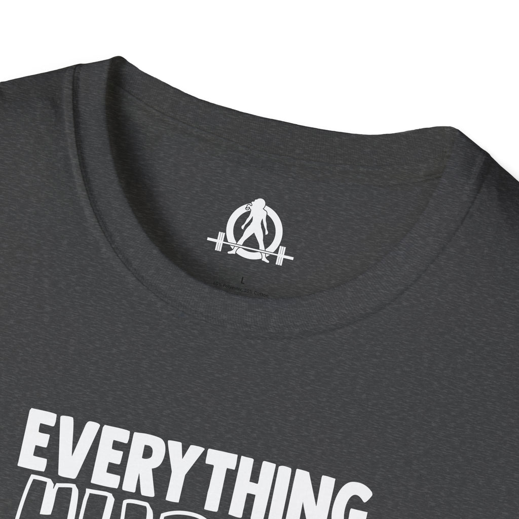 Everything Hurts & I'm Hungry  - Unisex Softstyle T-Shirt - Print on Front Plain Back