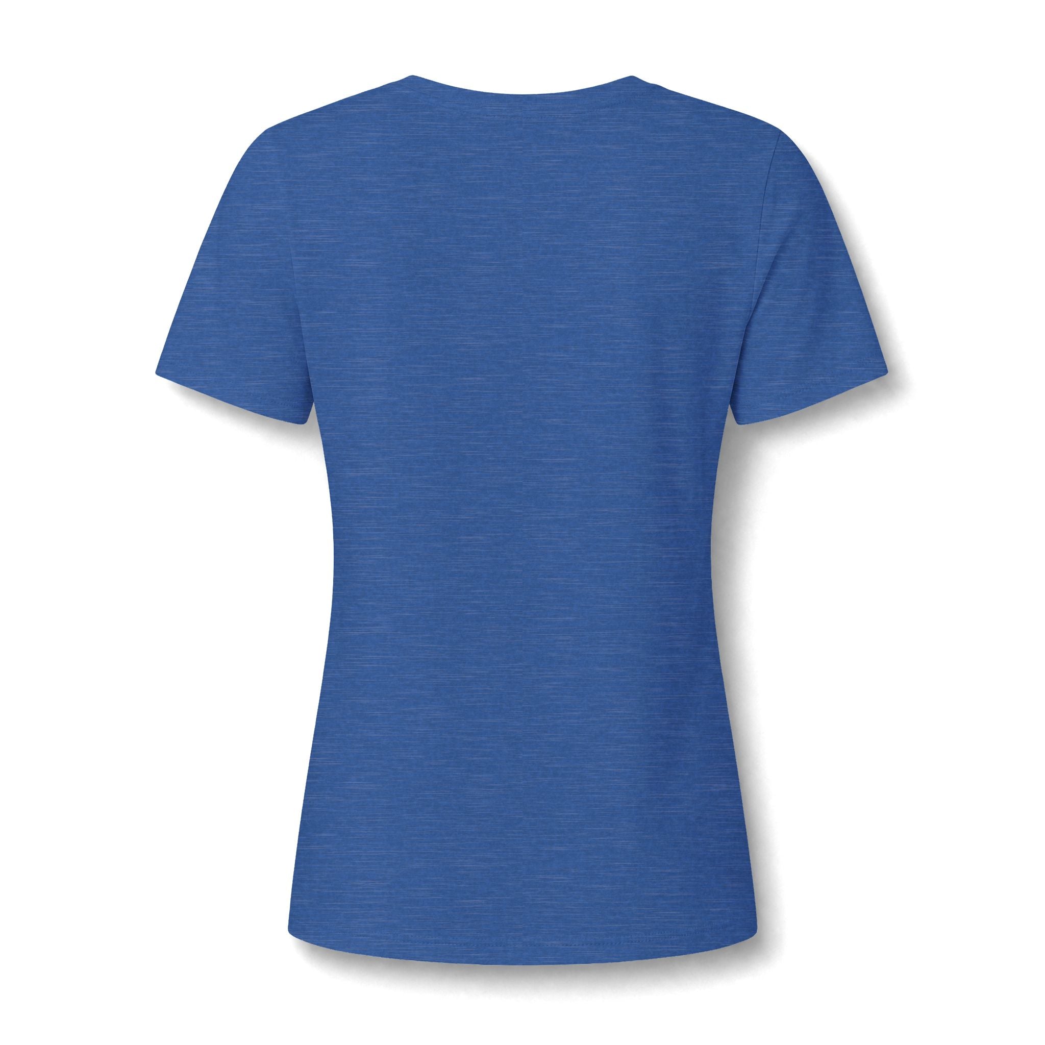 WWLW Women's Relaxed Heather CVC V-Neck Tee -  Black Logo