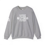 Cardio = Lift Weights Faster - Unisex Heavy Blend™ Crewneck Sweatshirt - Front  Logo