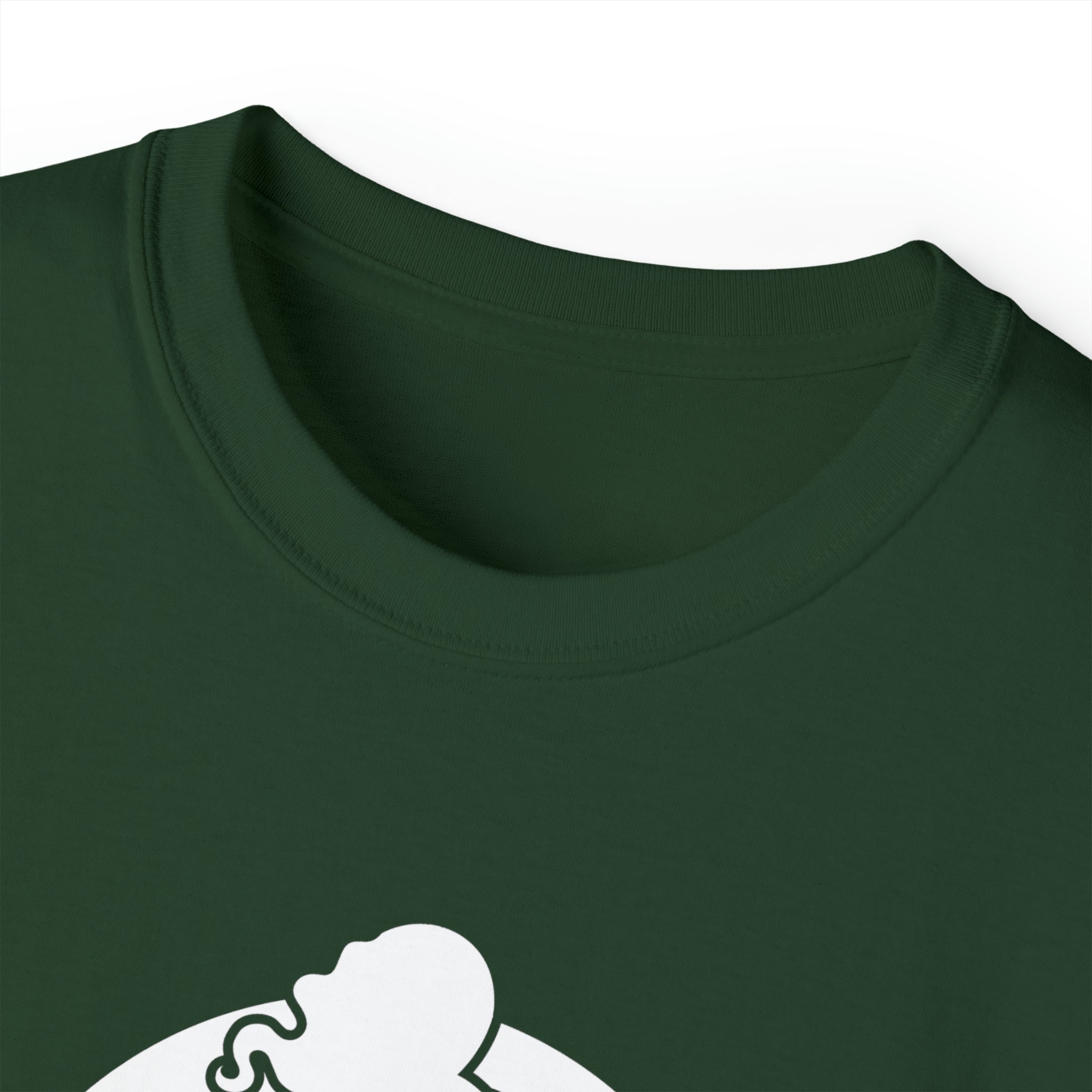 Unisex Ultra Cotton Tee - Classic White Logo - Plain Back