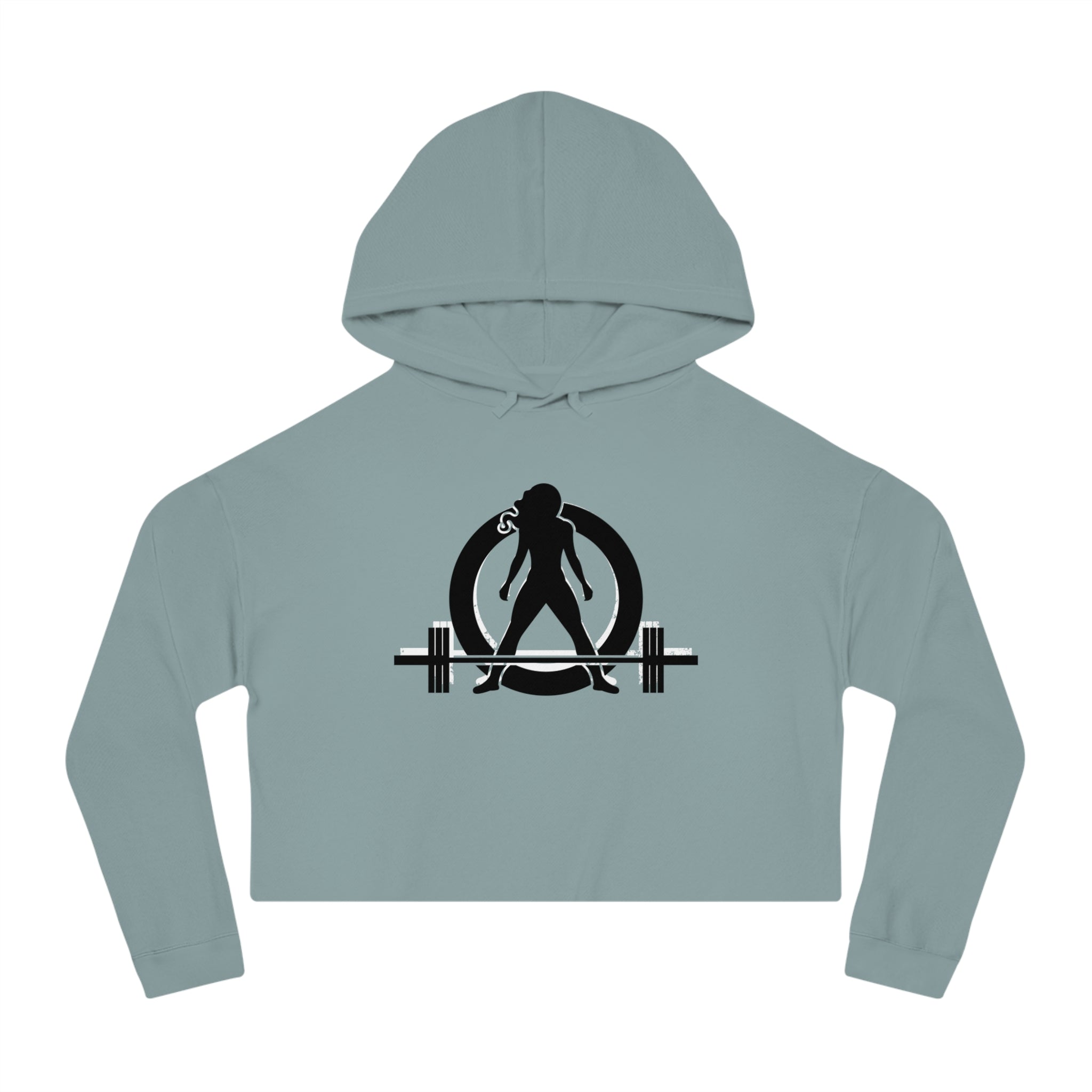 Women’s Cropped Hooded Sweatshirt - Black Classic Logo