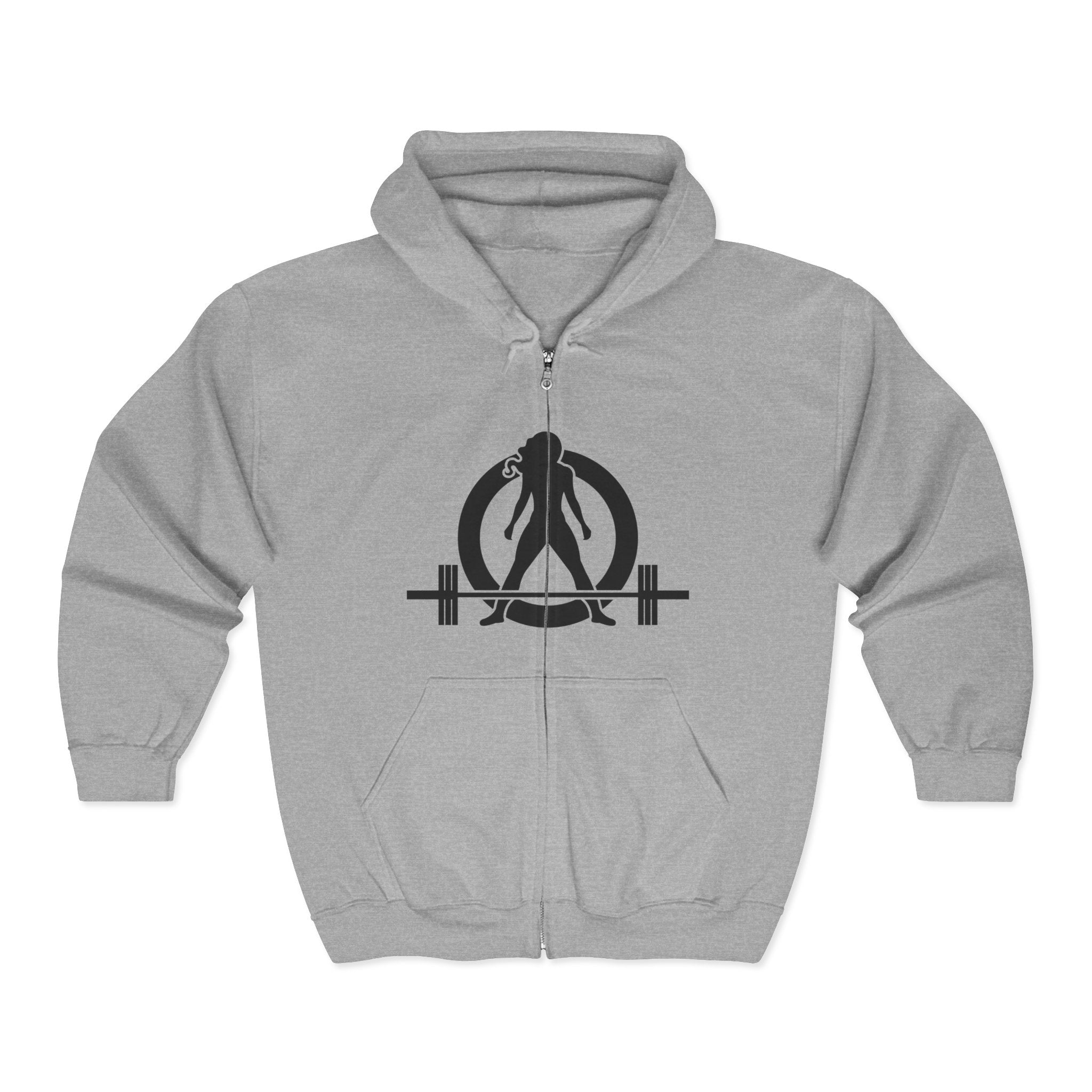 Unisex Heavy Blend™ Full Zip Hooded Sweatshirt – Classic Black Logo 🖤