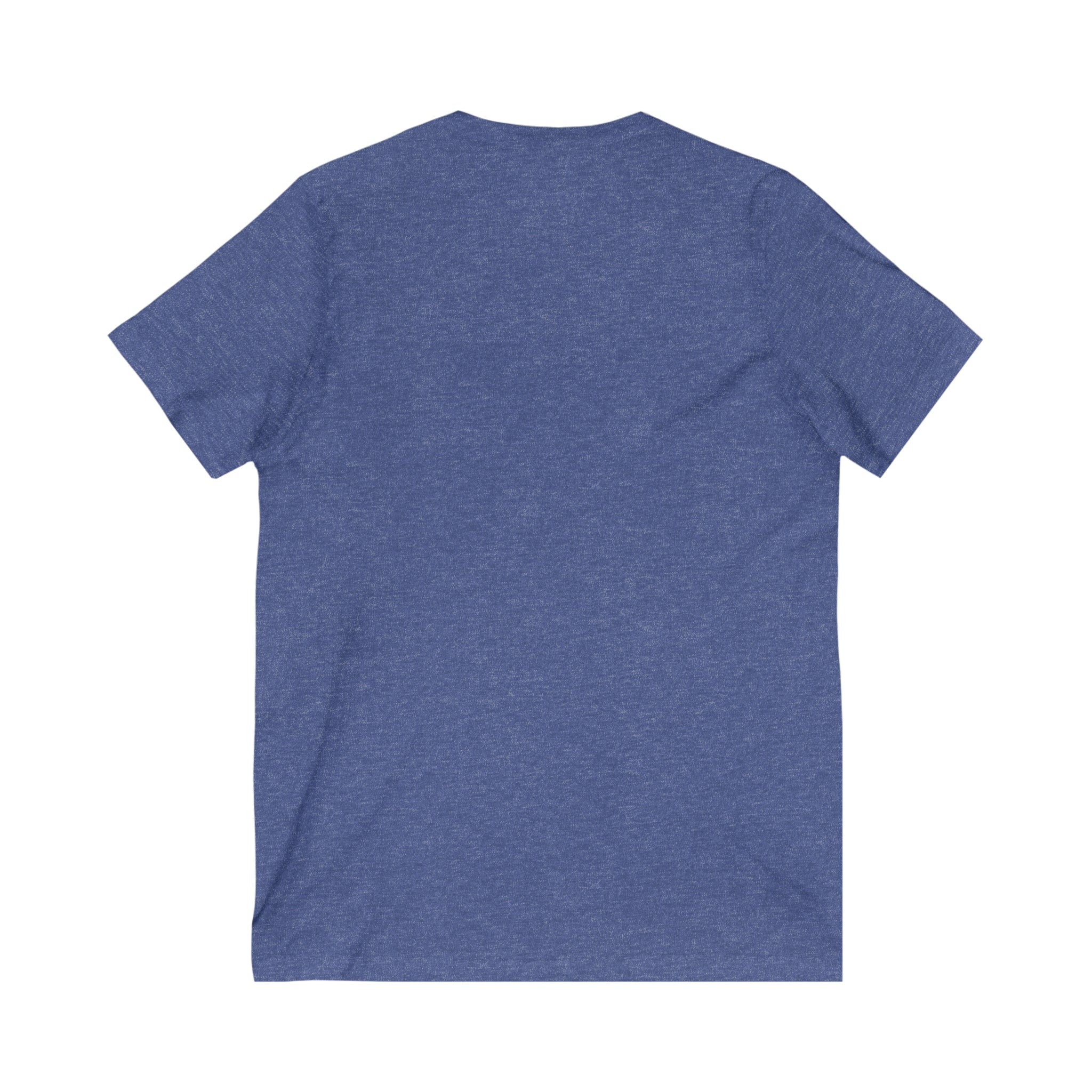 Lift Heavy Shit - Unisex Jersey Short Sleeve V-Neck Tee - White Logo Plain Back