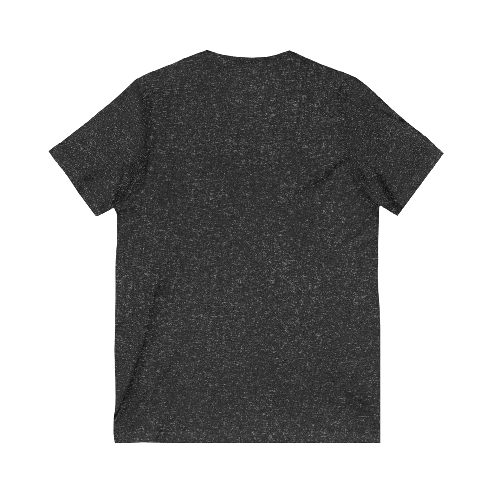 Lift Heavy Shit - Unisex Jersey Short Sleeve V-Neck Tee - White Logo Plain Back