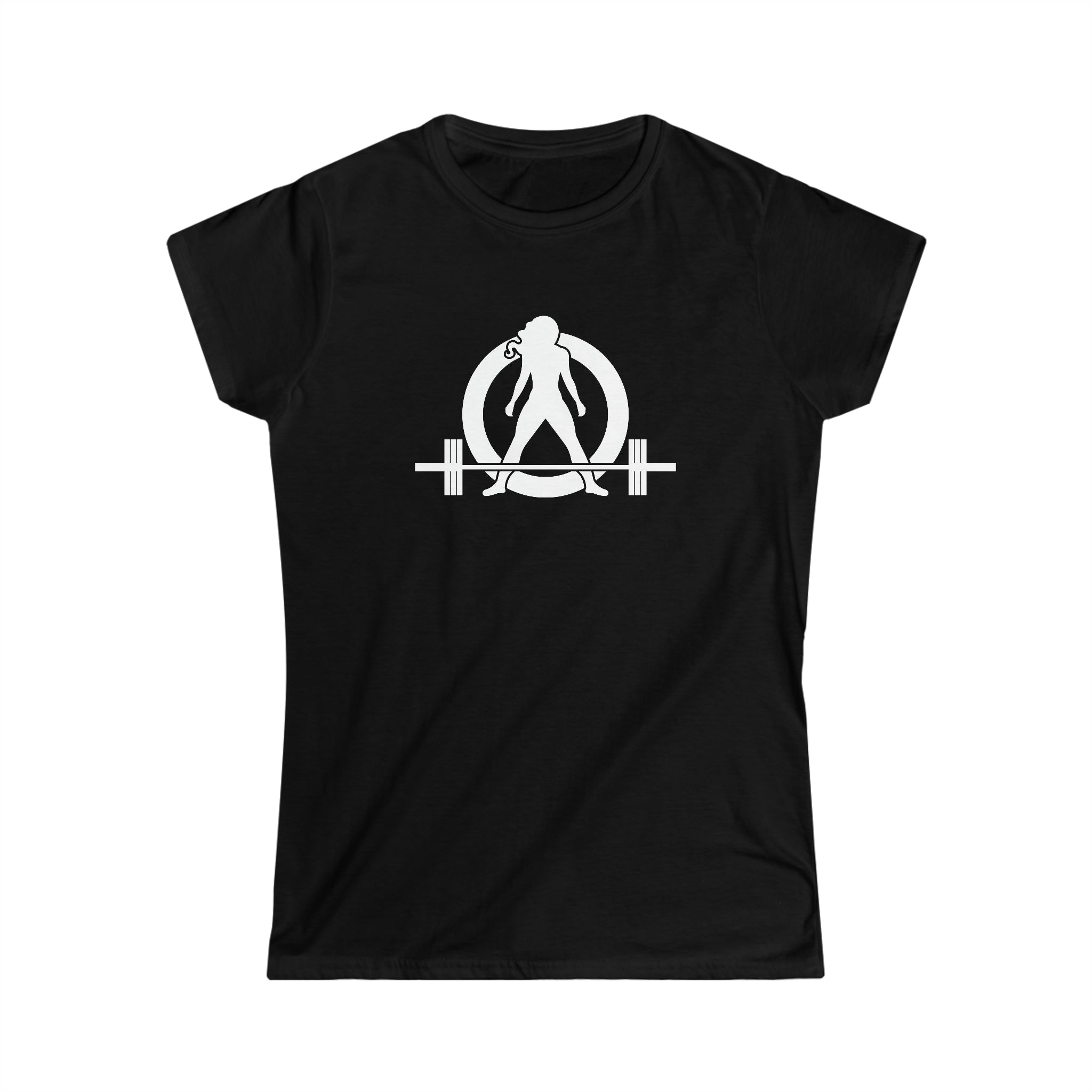 45 + 45 = 135 V1 - Women's Softstyle Tee - White Logo on Front & Back
