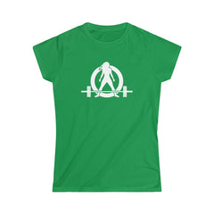 45 + 45 = 135 V1 - Women's Softstyle Tee - White Logo on Front & Back