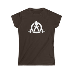 45 + 45 = 135 V1 - Women's Softstyle Tee - White Logo on Front & Back