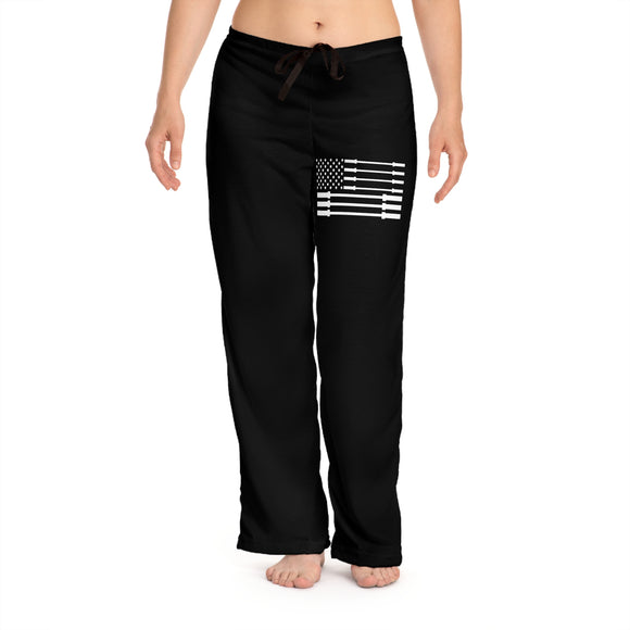 Star Barbell - Women's Pajama Pants (AOP) - White Logo