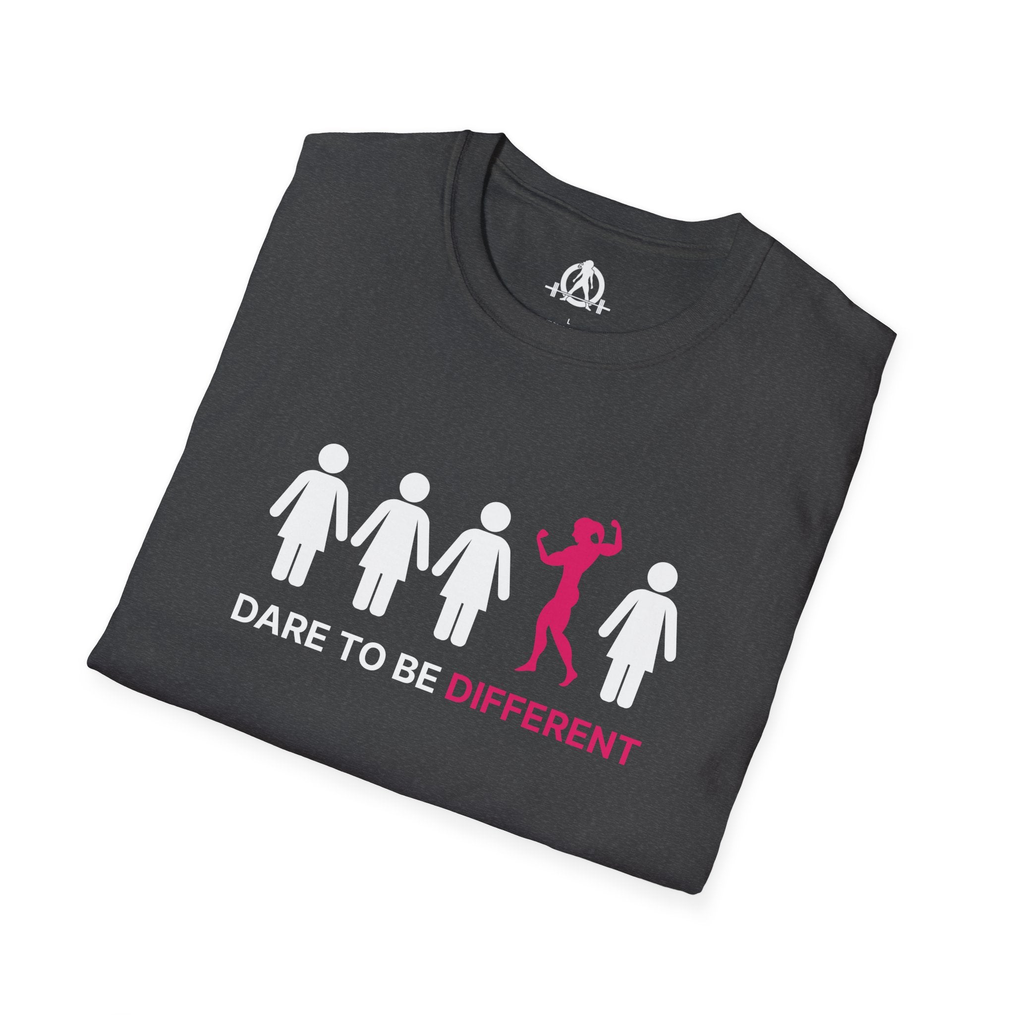 Dare To Be Different - Flex - Unisex Softstyle T-Shirt - Logo Front