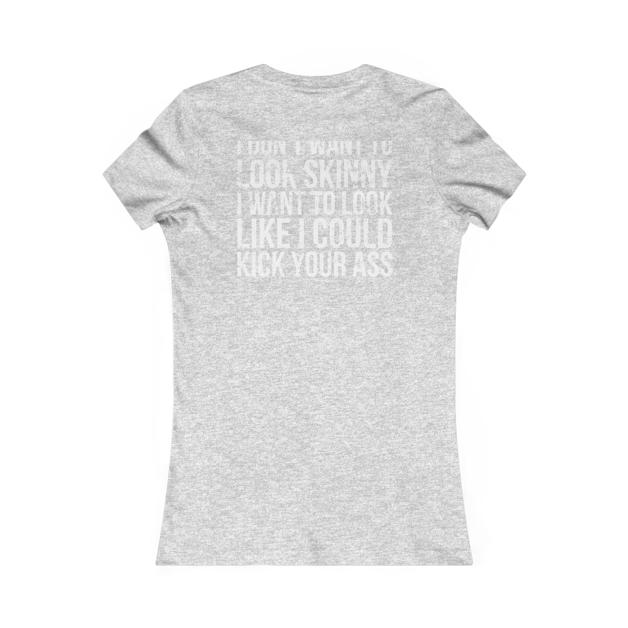 Kick Your Ass - White Distressed Logo - Women's Favorite Tee