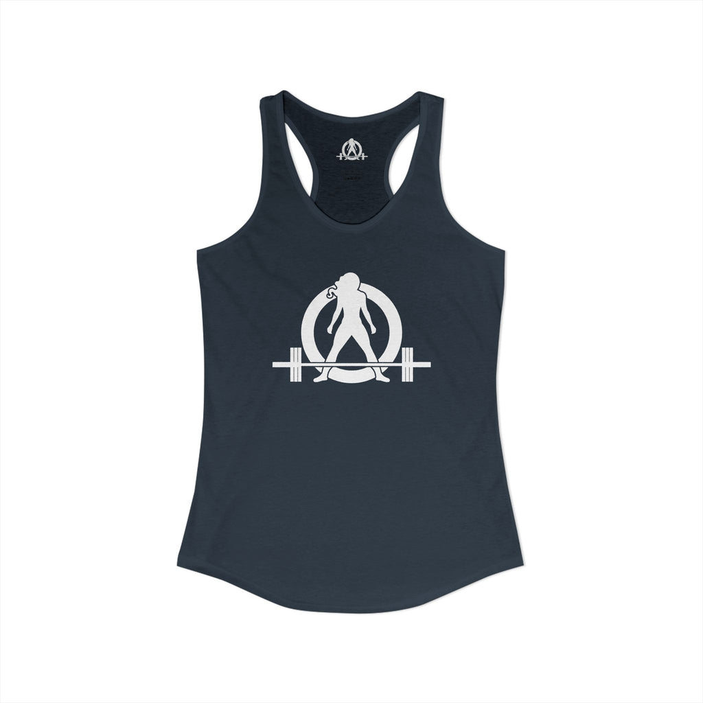 Everything Hurts & I'm Hungry - Women's Ideal Racerback Tank - White Print Front & Back