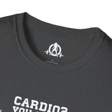 Cardio = Lift Weights Faster - Unisex Softstyle T-Shirt - Logo Front