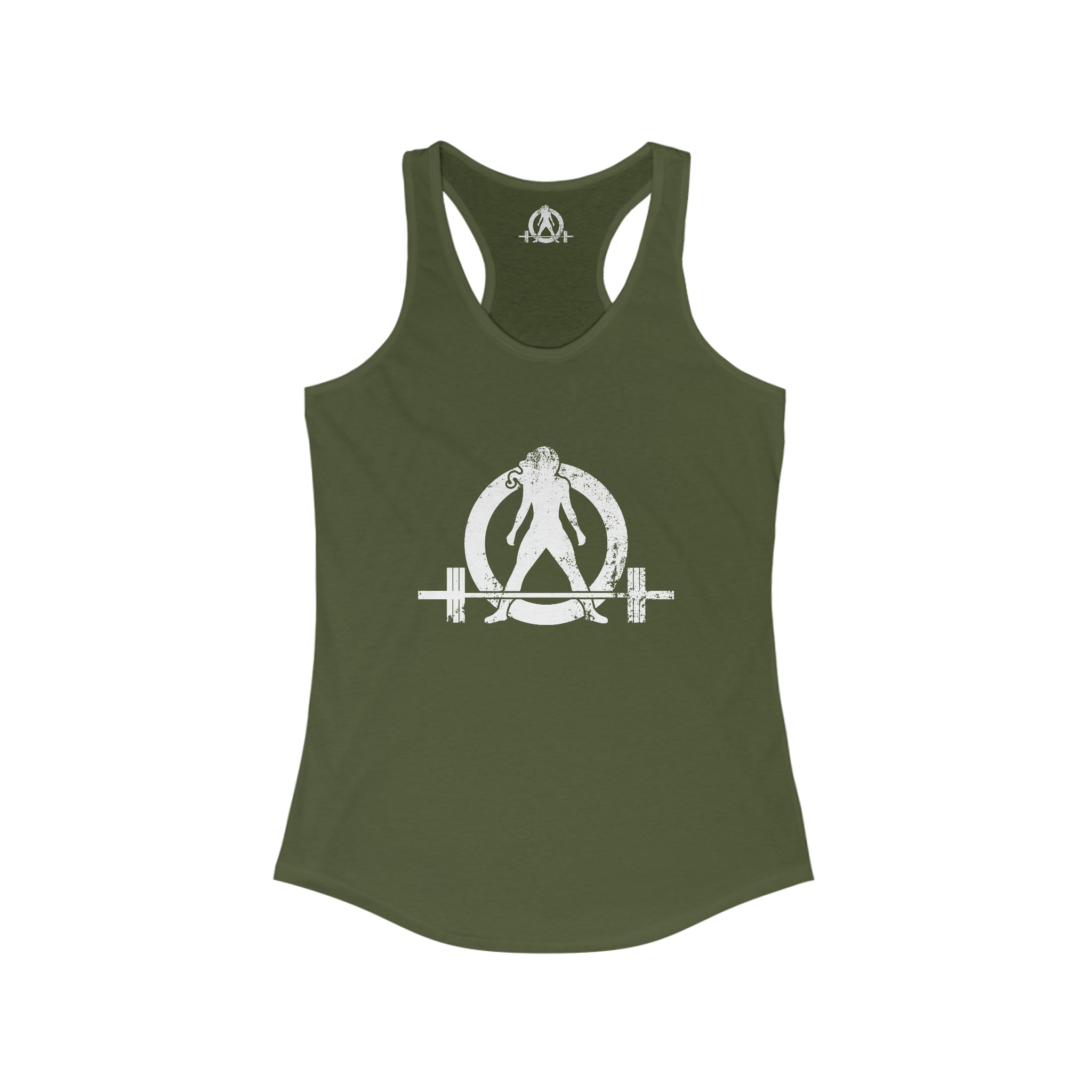 Strong Is Beautiful - Women's Ideal Racerback Tank - Distressed White Logo - (BEST SELLER)