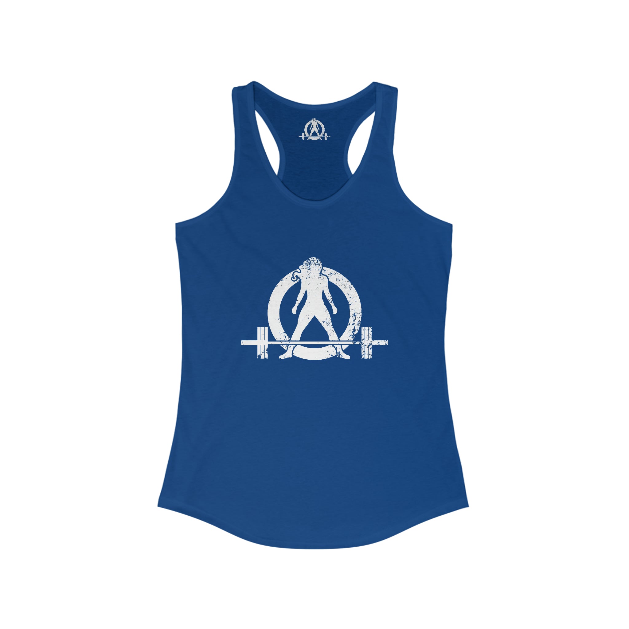 Strong Is Beautiful - Women's Ideal Racerback Tank - Distressed White Logo - (BEST SELLER)