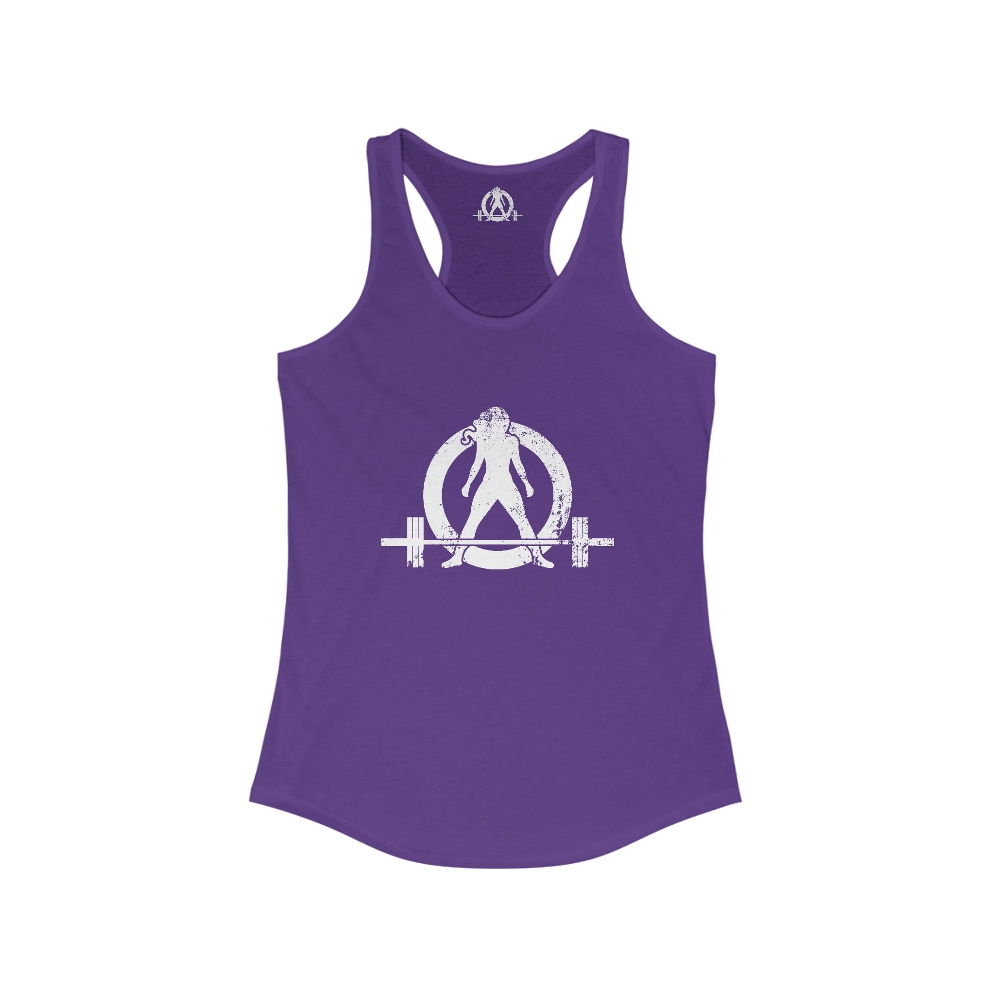 Strong Is Beautiful - Women's Ideal Racerback Tank - Distressed White Logo - (BEST SELLER)