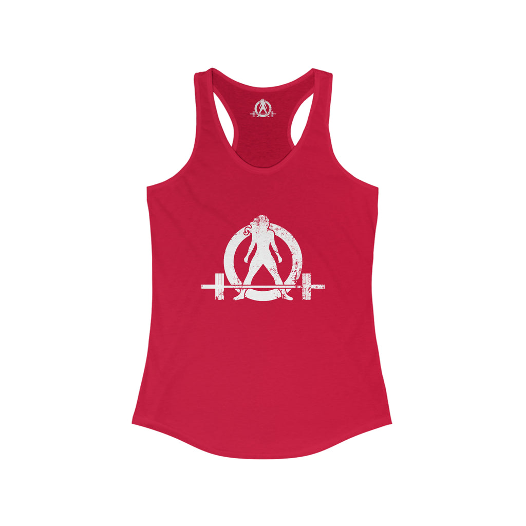 Strong Is Beautiful - Women's Ideal Racerback Tank - Distressed White Logo - (BEST SELLER)
