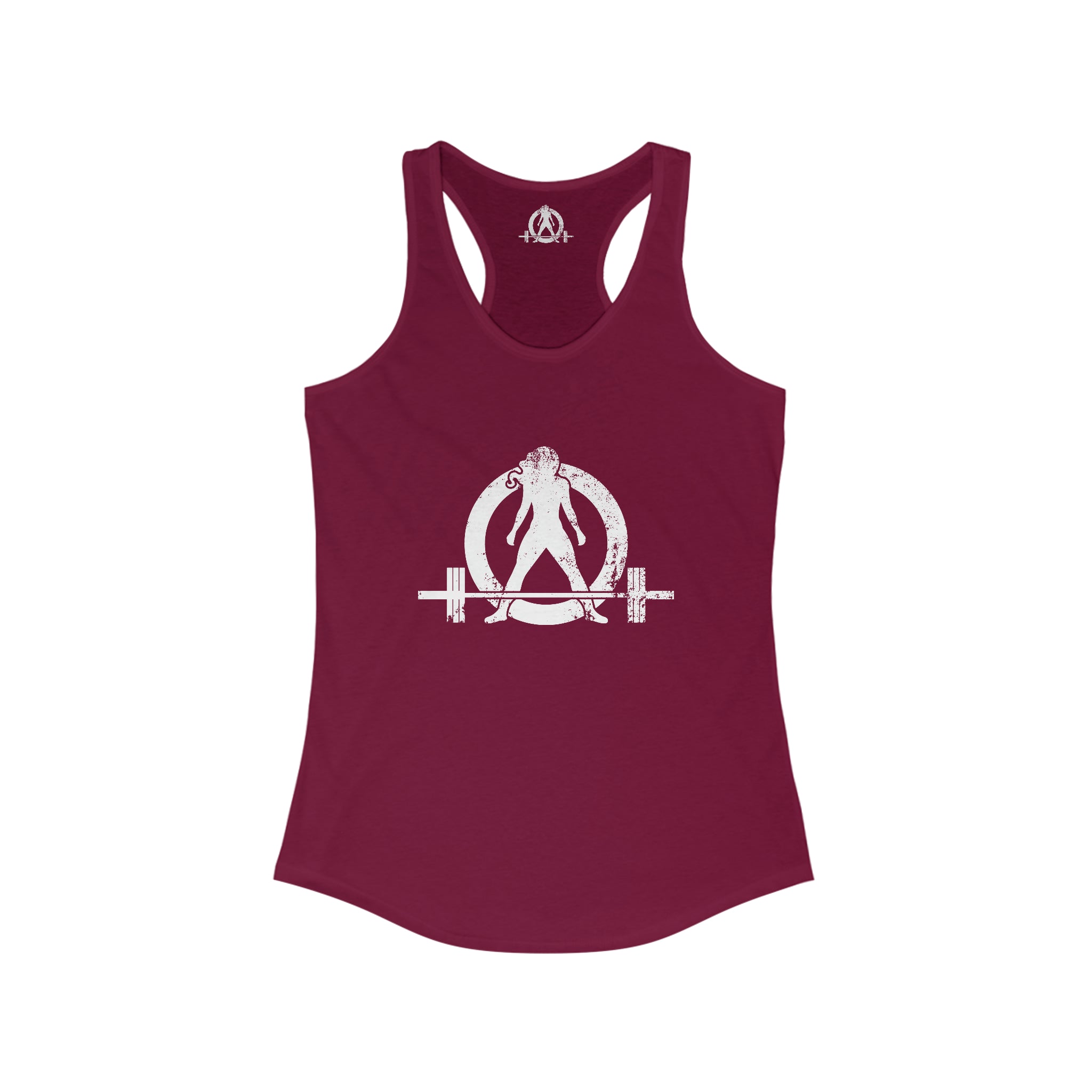 Strong Is Beautiful - Women's Ideal Racerback Tank - Distressed White Logo - (BEST SELLER)