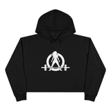 Empowered Crop Hoodie – For Strong Women Who Lift - White Classic WWLW  Logo
