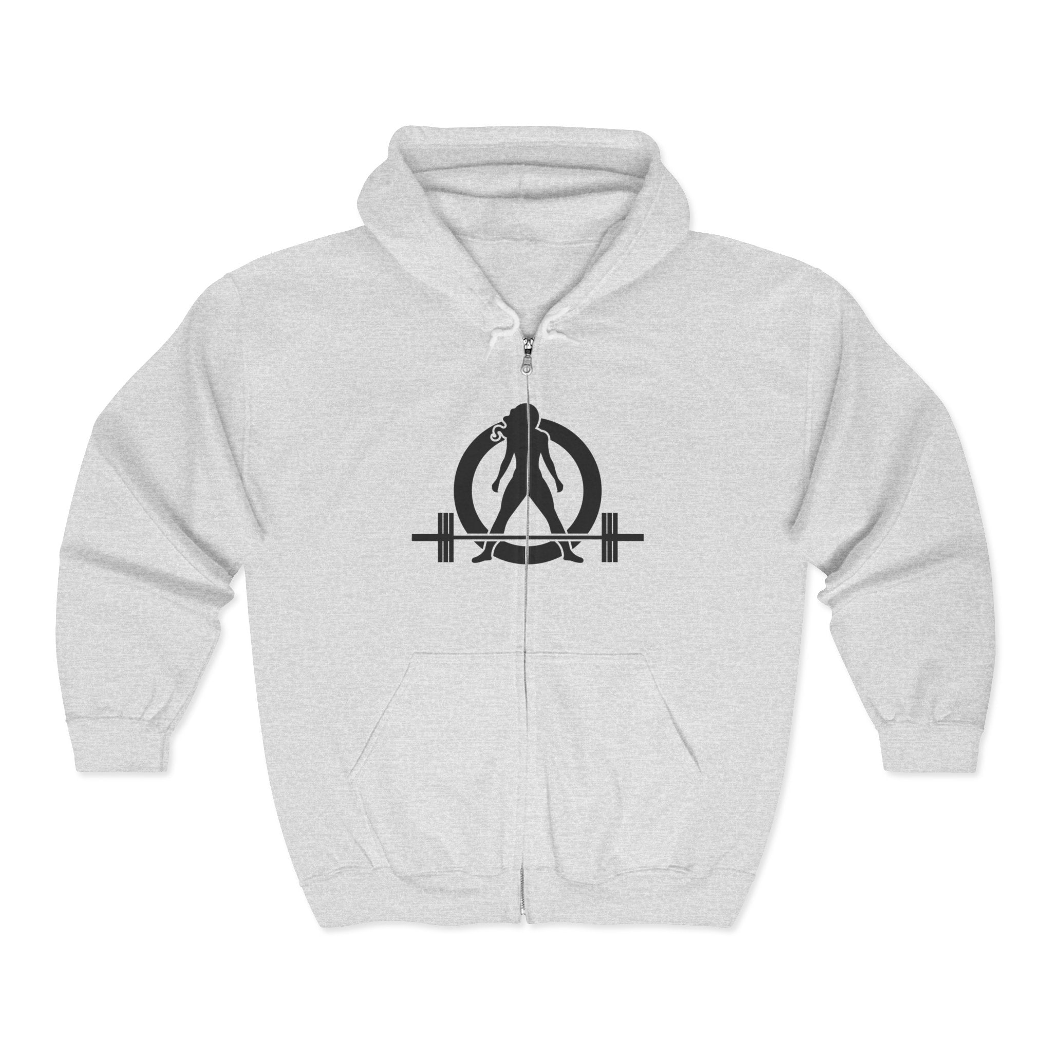 Unisex Heavy Blend™ Full Zip Hooded Sweatshirt - Classic Black Logo