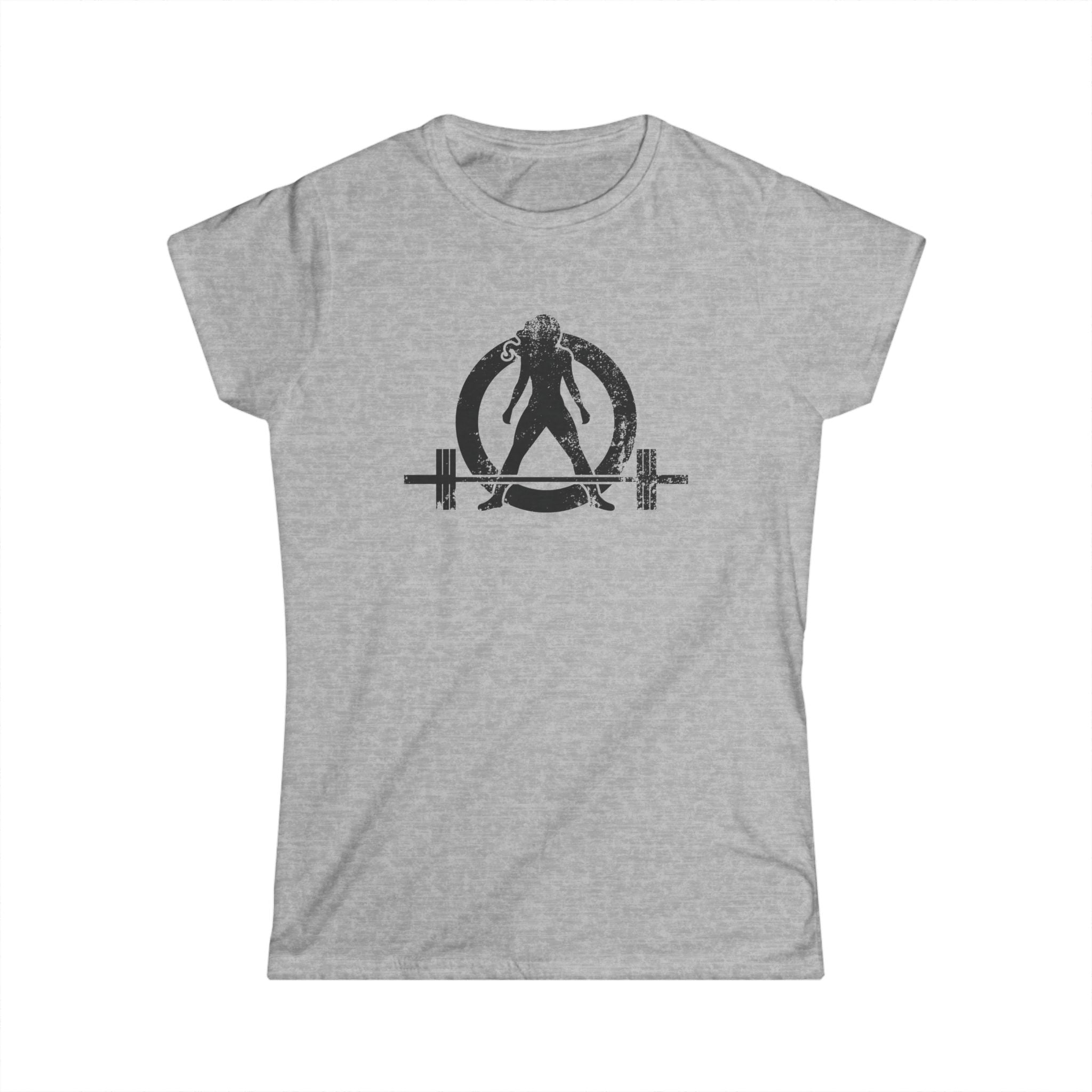 I Could Deadlift You - Women's Softstyle Tee - Black - Front & Back Logo