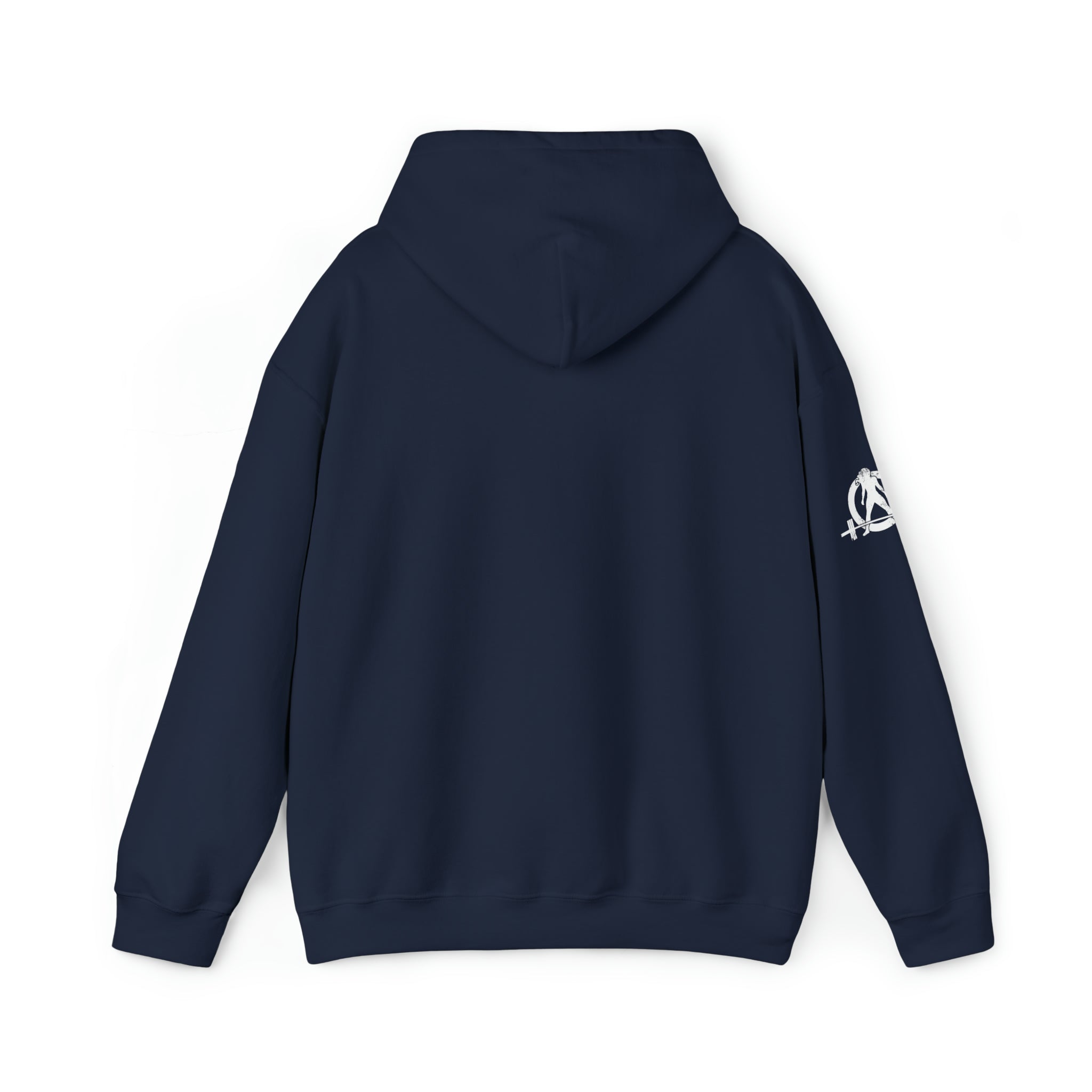 She is STRONG - Unisex Heavy Blend Hooded Sweatshirt - White Logo -  Plain Back