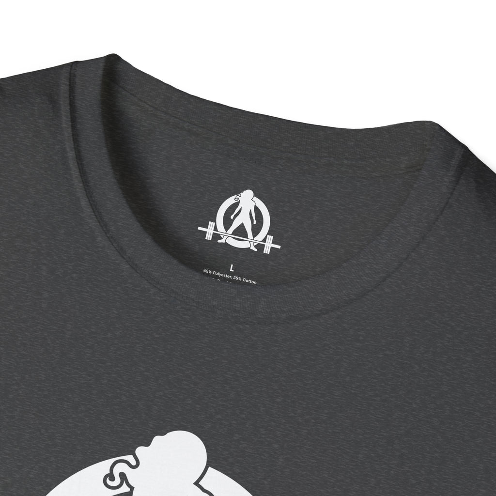 Kick Your Ass  - Unisex Softstyle T-Shirt - White Print on Front Plain Back