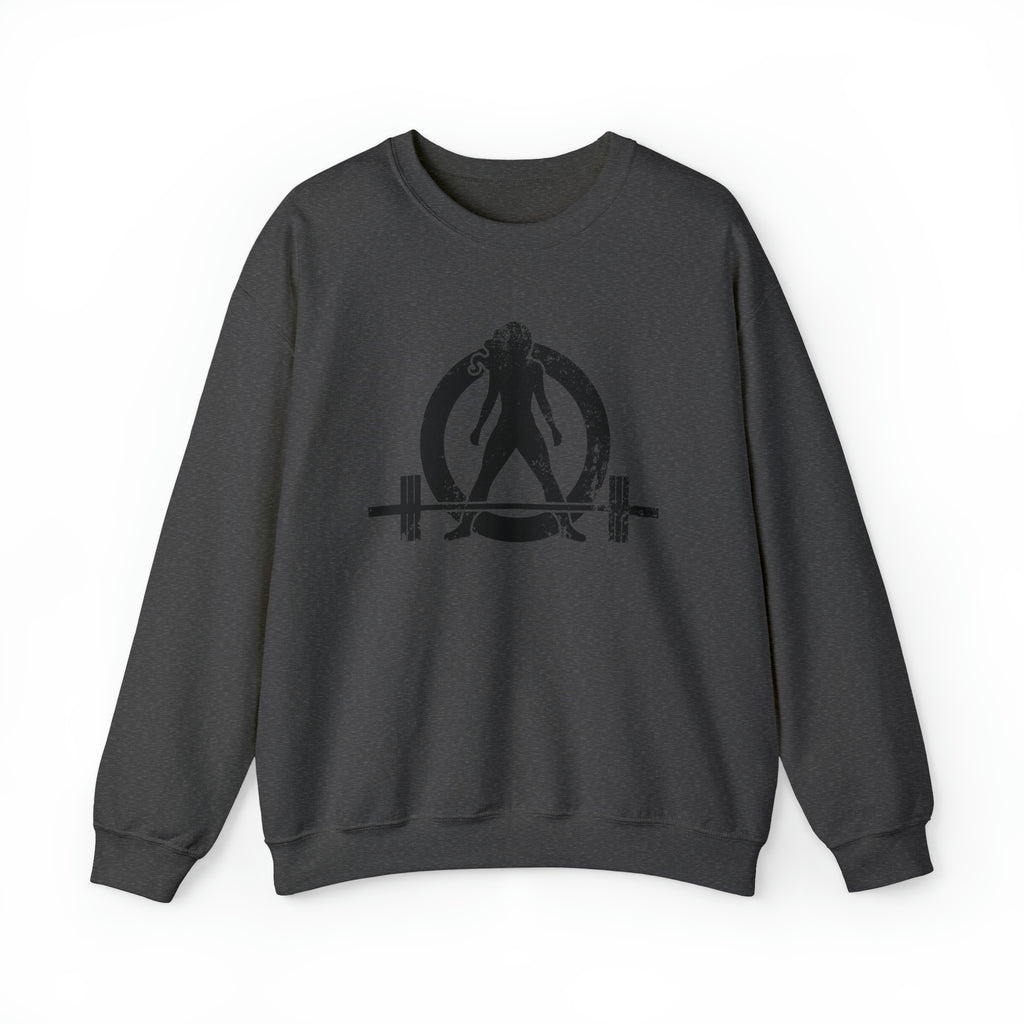 Distressed Logo - Unisex Heavy Blend™ Crewneck Sweatshirt - Black Logo