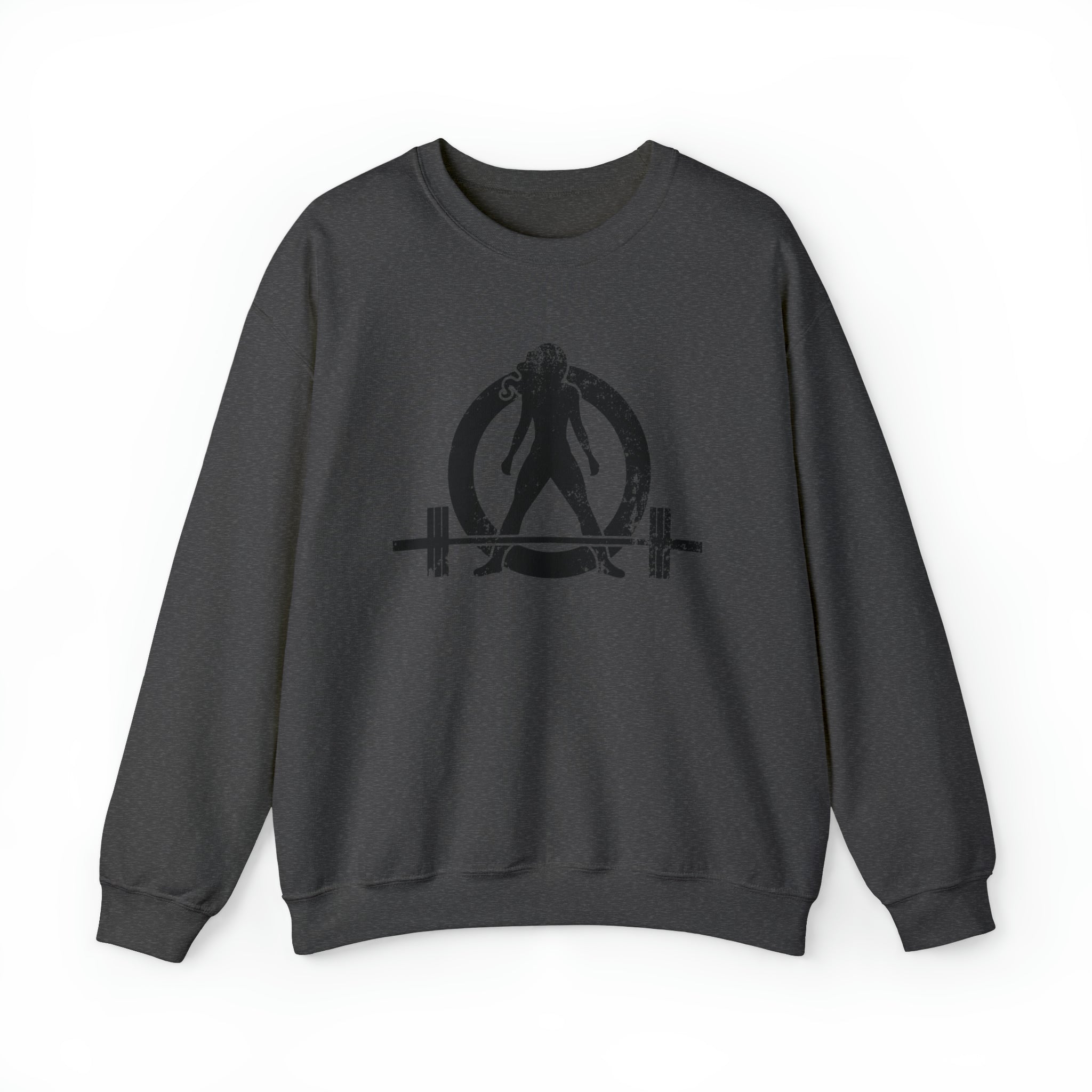 Distressed Logo - Unisex Heavy Blend™ Crewneck Sweatshirt - Black Logo