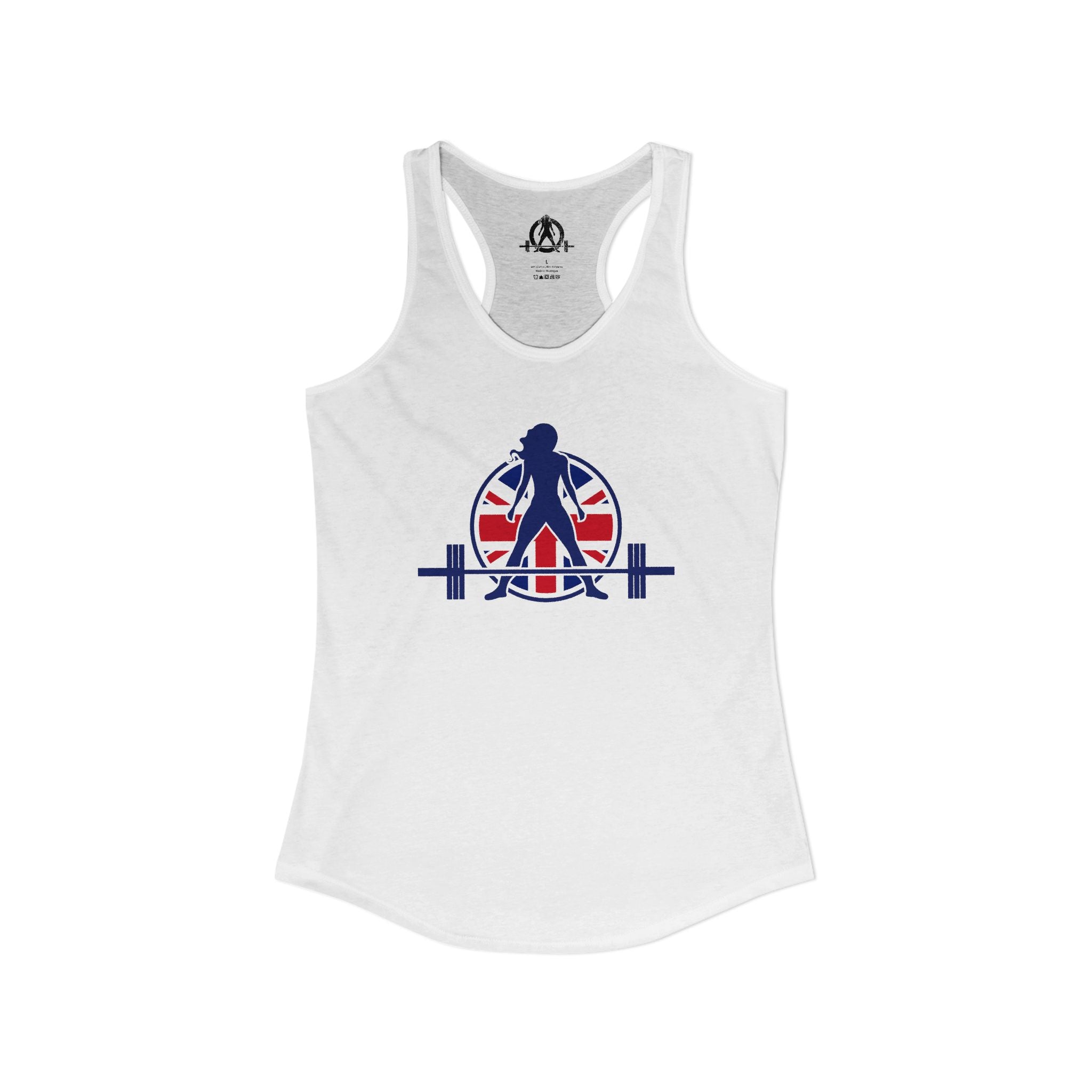 Women's Ideal Racerback Tank - UK Logo Light - Plain Back