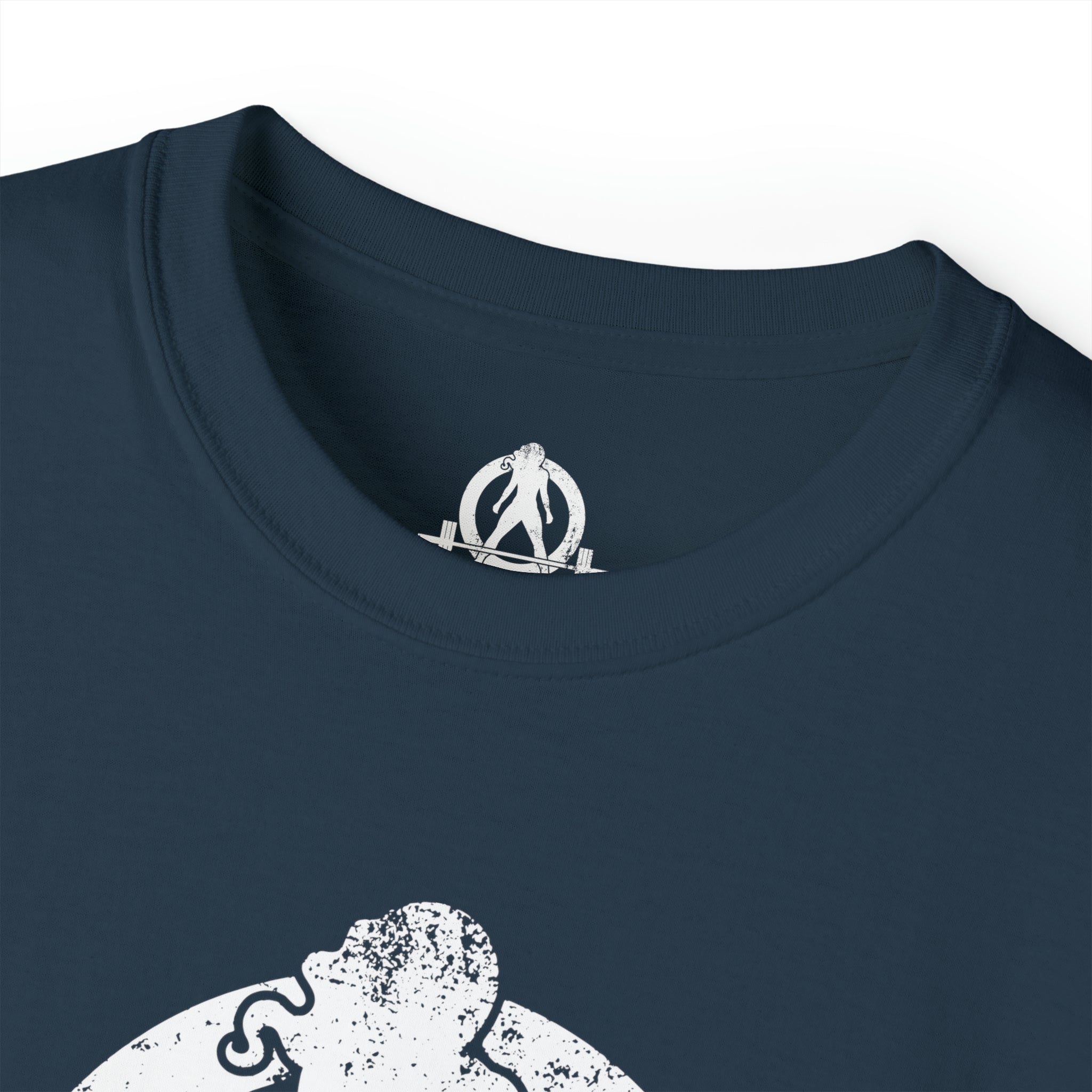 Strong Not Skinny - Unisex Ultra Cotton Tee - White Distressed Logo