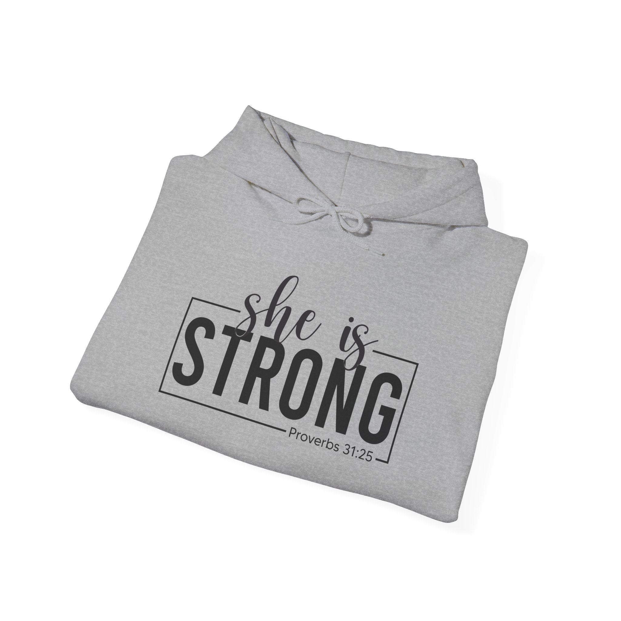 She is Strong - Unisex Heavy Blend Hooded Sweatshirt - Dark Logo