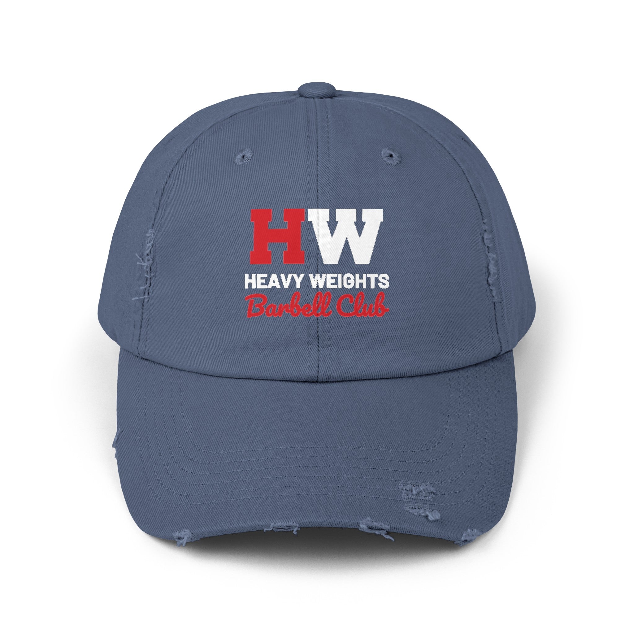 Heavy Weights Barbell Club - Unisex Distressed Cap - Classic Color Logo