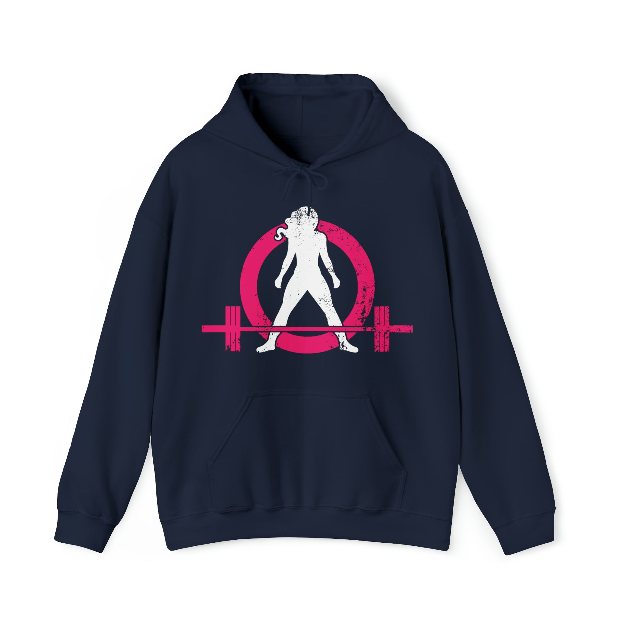Strong Not Skinny - Color Distressed Logo - Unisex Heavy Blend Hooded Sweatshirt