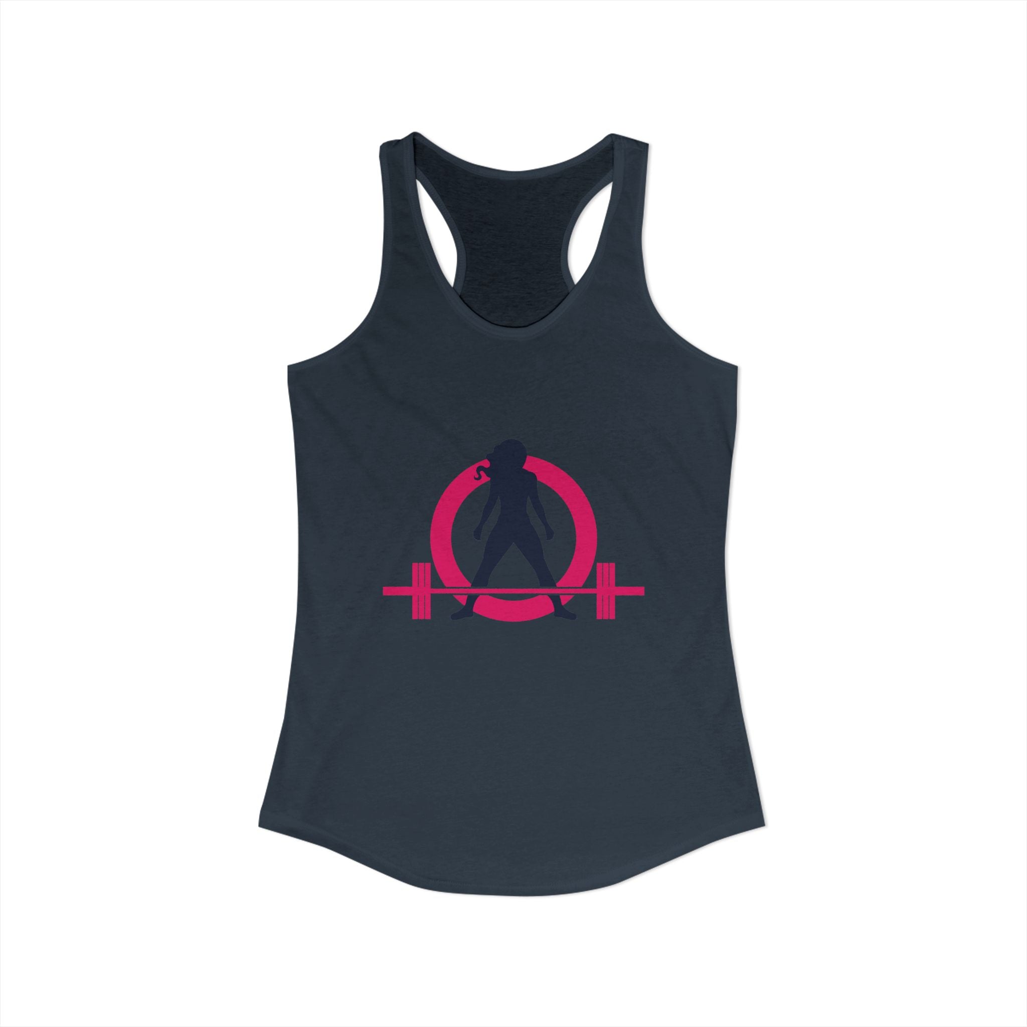 Women's Ideal Racerback Tank - Classic Logo Dark - Plain Back