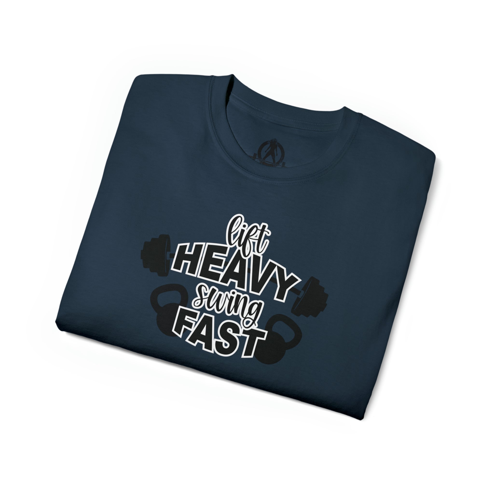 Lift Heavy Swing Fast - Unisex Ultra Cotton Tee - Black Logo