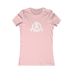 I DON’T WANT TO LOOK SKINNY I WANT TO LOOK LIKE I CAN KICK YOUR ASS - White WWLW Distressed Logo - Women's Favorite Tee