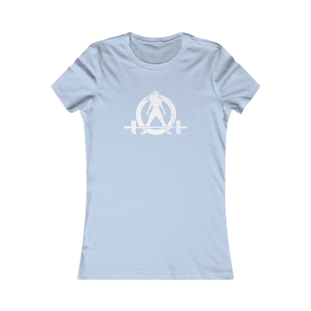 I DON’T WANT TO LOOK SKINNY I WANT TO LOOK LIKE I CAN KICK YOUR ASS - White WWLW Distressed Logo - Women's Favorite Tee