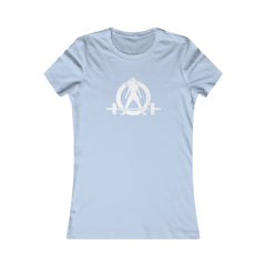 I DON’T WANT TO LOOK SKINNY I WANT TO LOOK LIKE I CAN KICK YOUR ASS - White WWLW Distressed Logo - Women's Favorite Tee