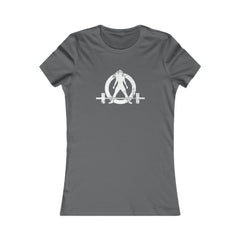 I DON’T WANT TO LOOK SKINNY I WANT TO LOOK LIKE I CAN KICK YOUR ASS - White WWLW Distressed Logo - Women's Favorite Tee