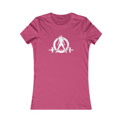 I DON’T WANT TO LOOK SKINNY I WANT TO LOOK LIKE I CAN KICK YOUR ASS - White WWLW Distressed Logo - Women's Favorite Tee