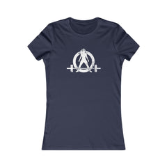 I DON’T WANT TO LOOK SKINNY I WANT TO LOOK LIKE I CAN KICK YOUR ASS - White WWLW Distressed Logo - Women's Favorite Tee